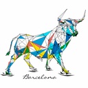 TORO GEOMETRIC BCN CAMISETA UNISEX