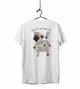 PERRO COLGADO IMPRESION ESPALDA CAMISETA UNISEX