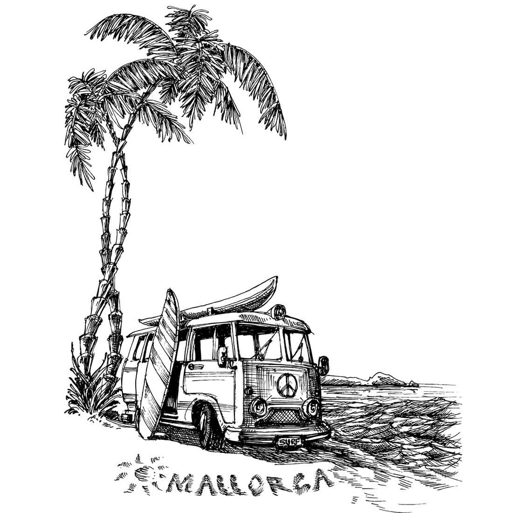 FURGO PALMERA MALLORCA CAMISETA UNISEX