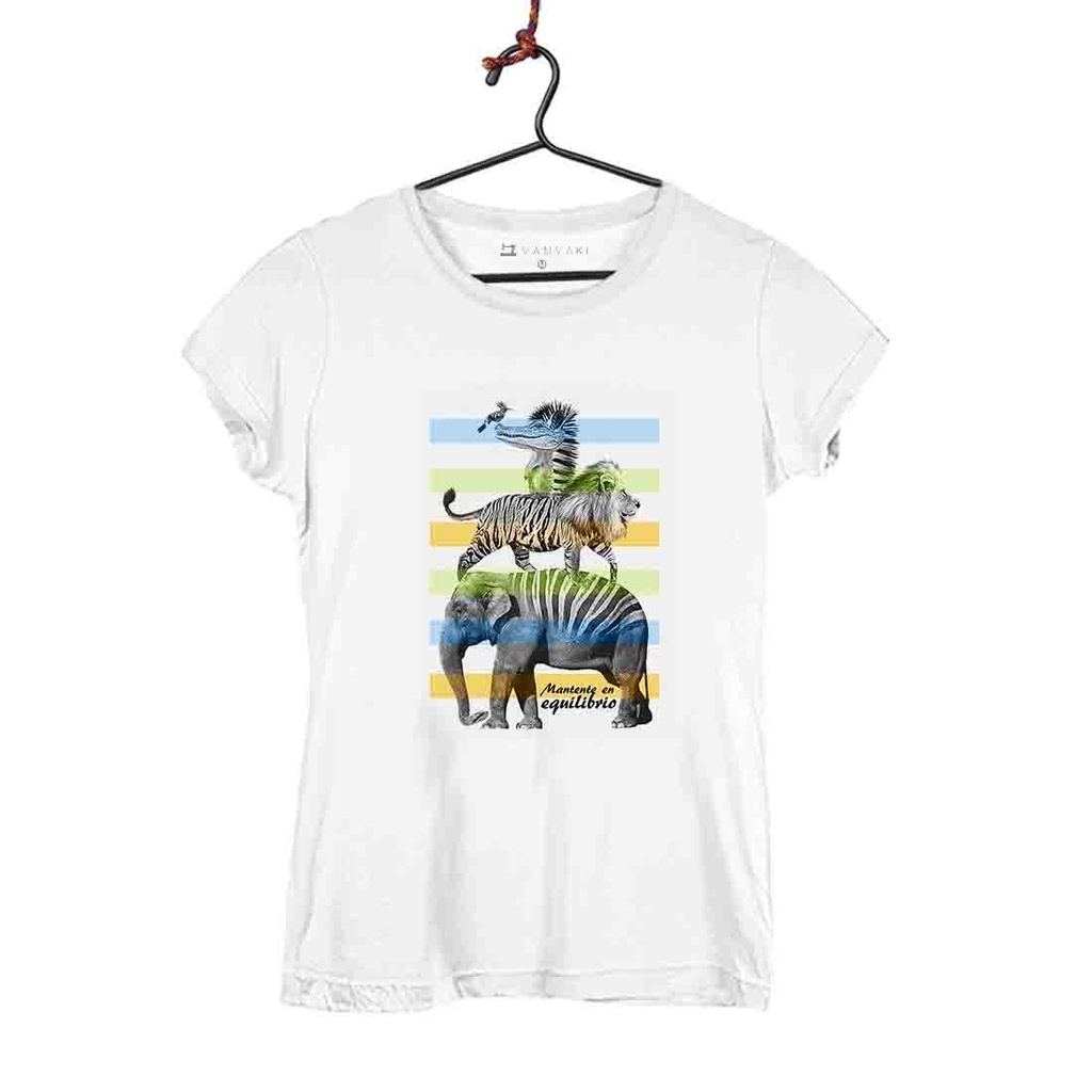 MANTENTE EN EQUILIBRIO CAMISETA MUJER