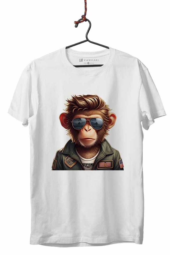 TOP GUN MONKEY DIGI CAMISETA UNISEX