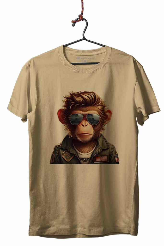 TOP GUN MONKEY DIGI CAMISETA UNISEX