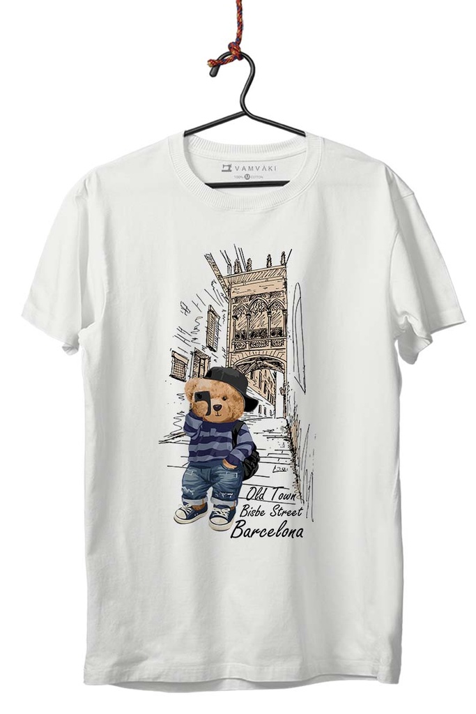 OSO SELFIE BISBE BCN DIGI CAMISETA UNISEX