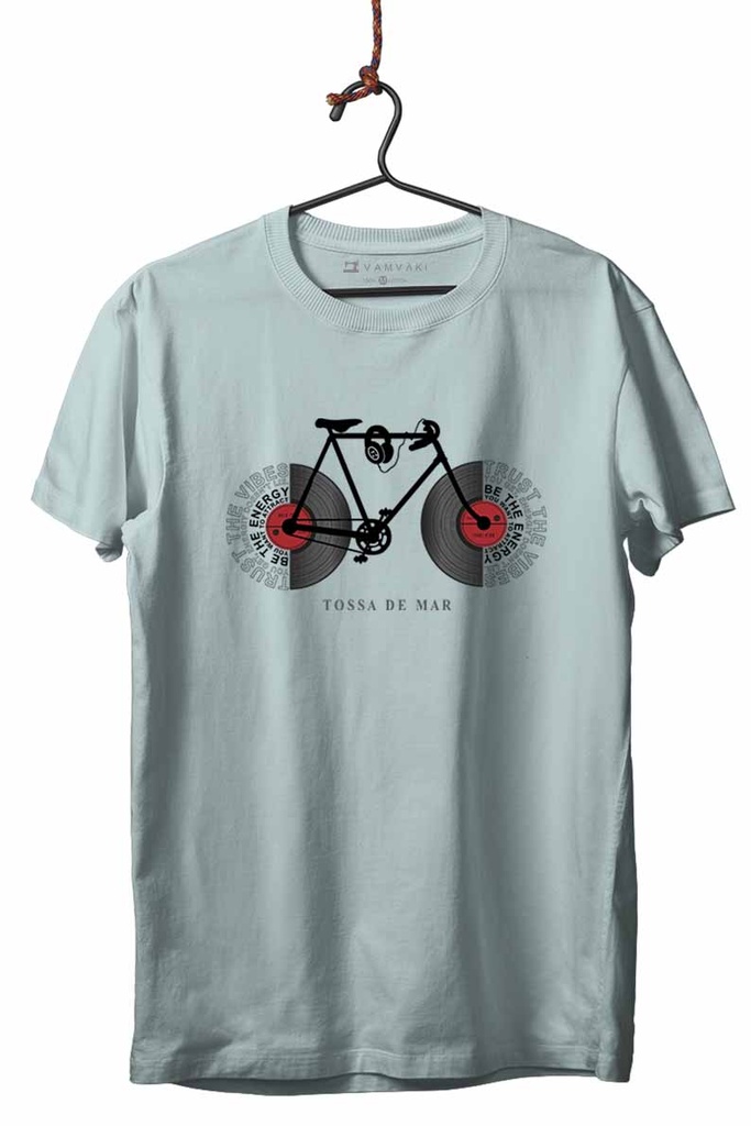TOSSA BICI DISCOS TEXTO TRANSFER CAMISETA UNISEX
