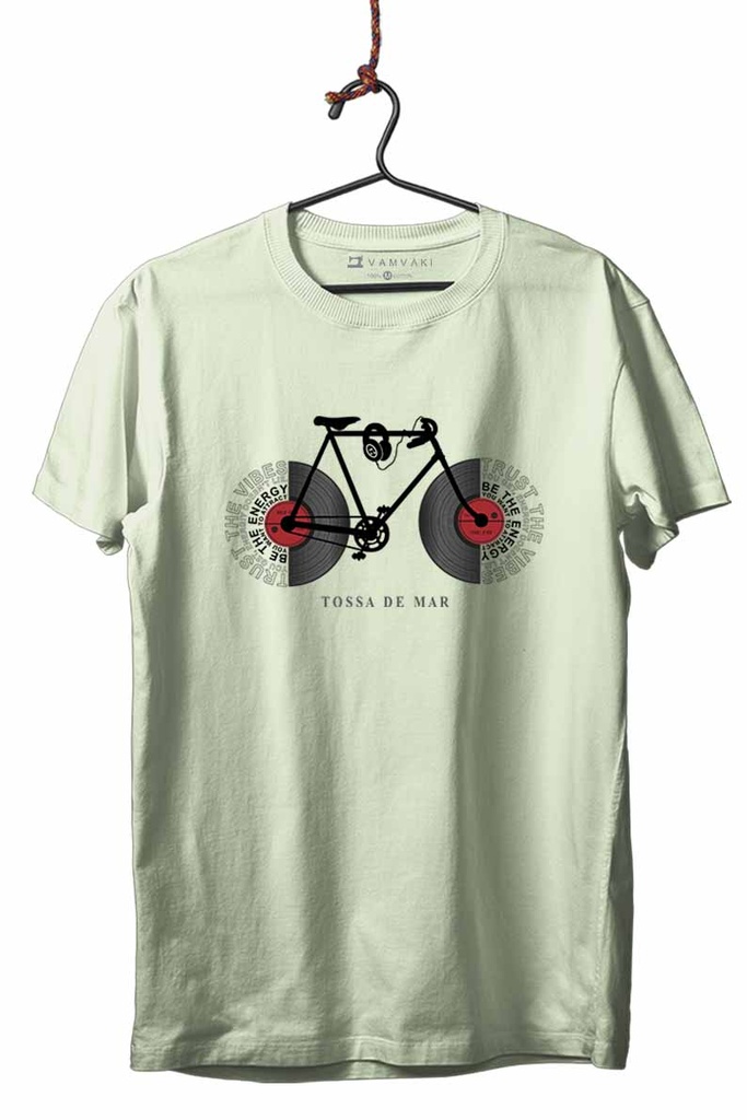 TOSSA BICI DISCOS TEXTO TRANSFER CAMISETA UNISEX