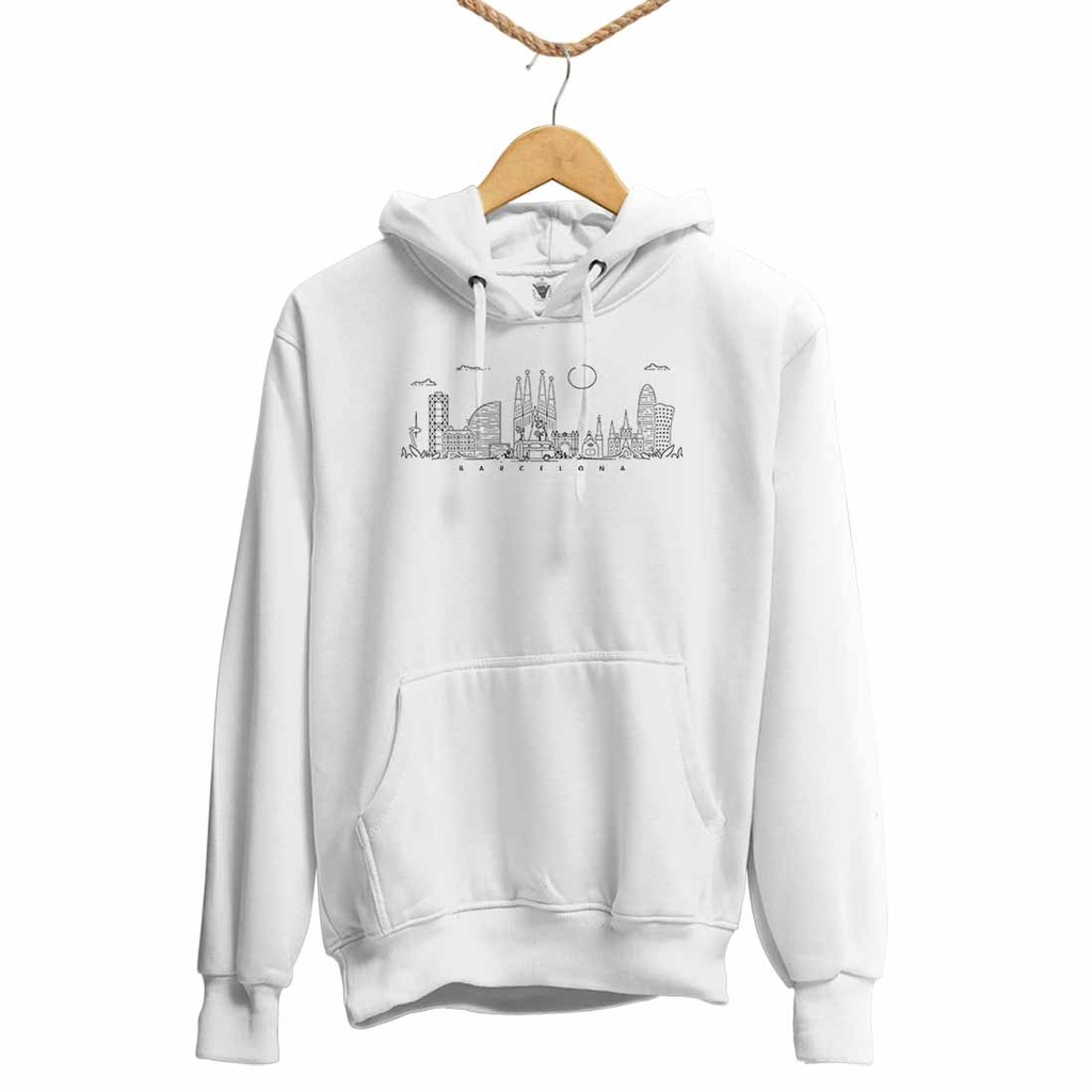 SKYLINE VAN BCN TRANSFER HOODIE UNISEX