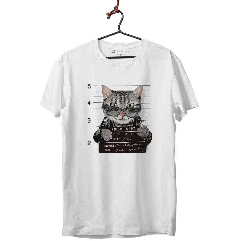 GATO FICHADO CAMISETA UNISEX