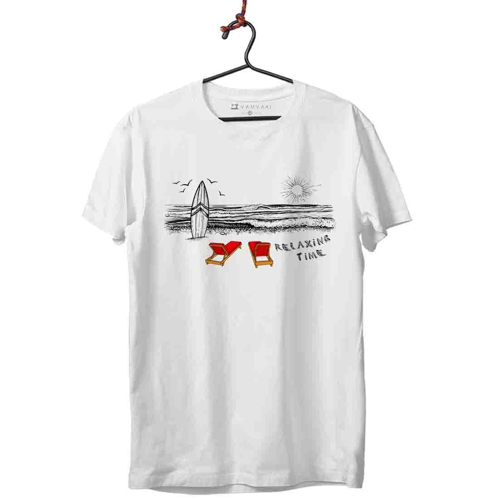 PLAYA HAMACAS ROJAS CAMISETA UNISEX