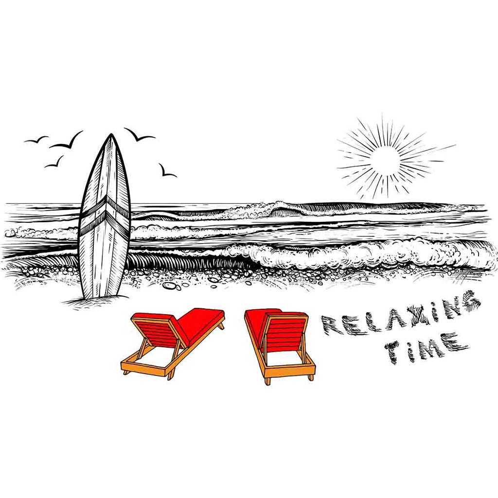 PLAYA HAMACAS ROJAS CAMISETA UNISEX