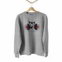 BICI DISCOS TEXTO CON BCN TRANSFER SUDADERA UNISEX