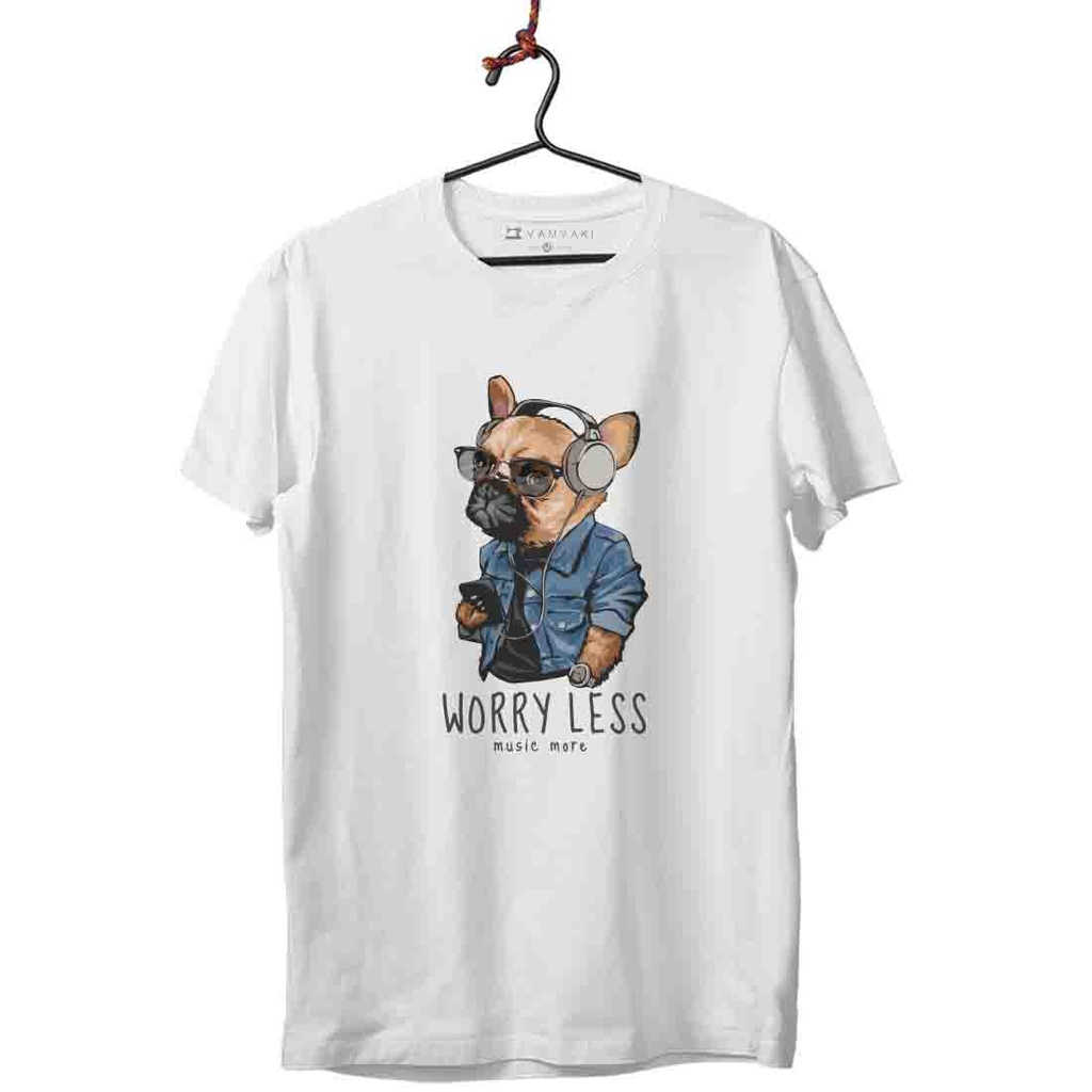 PERRO WORRY LESS CAMISETA UNISEX