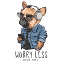 PERRO WORRY LESS BOLSA TOTE CON BASE