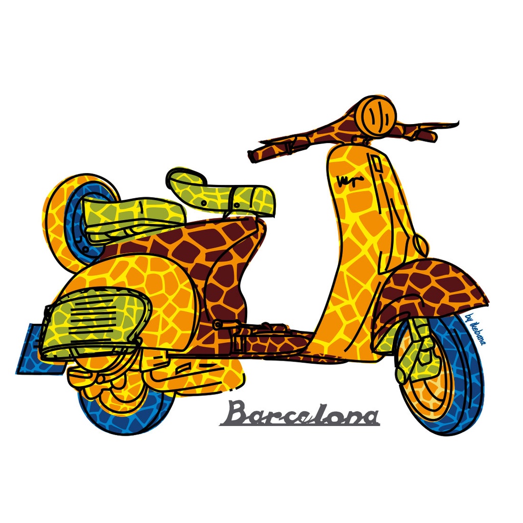VESPA GAUDI CON BCN BOLSA TOTE