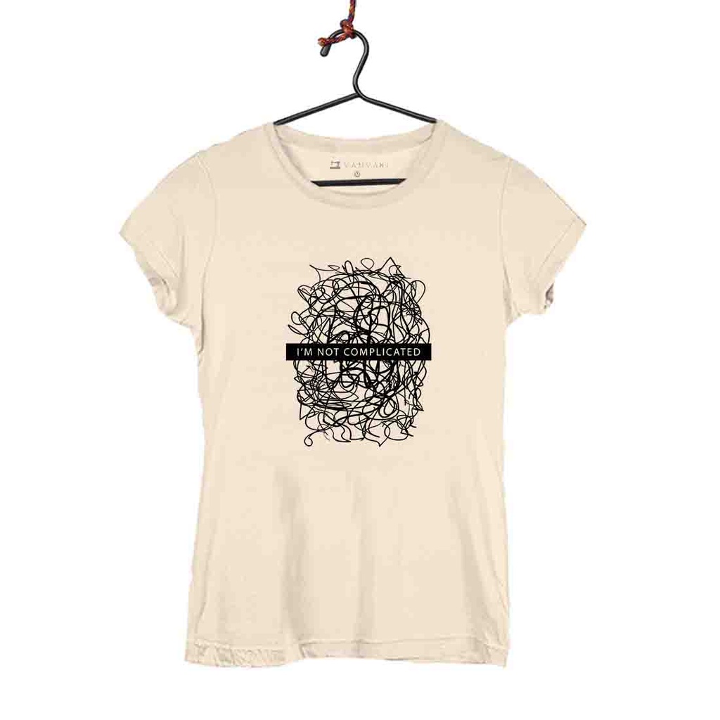 I'M NOT COMPLICATED TRANSFER NEGRO CAMISETA MUJER