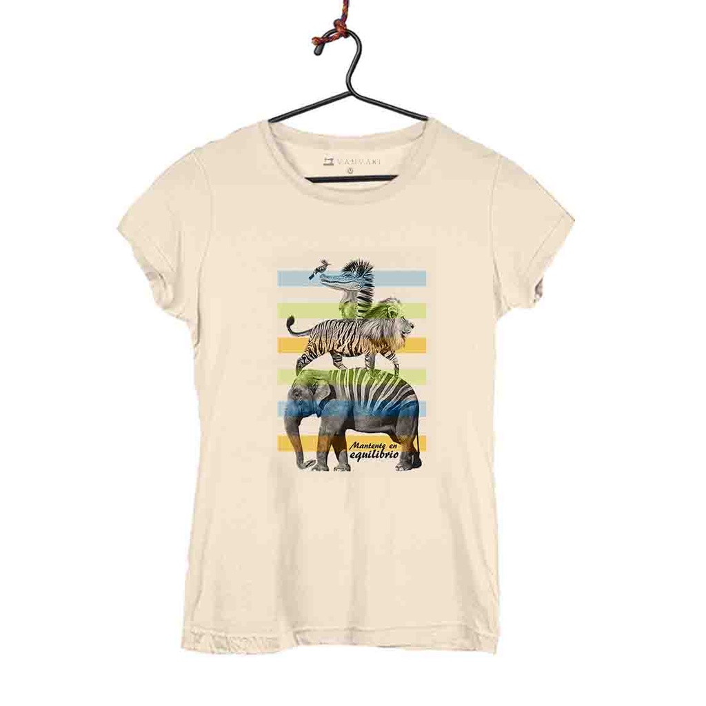 MANTENTE EN EQUILIBRIO CAMISETA MUJER