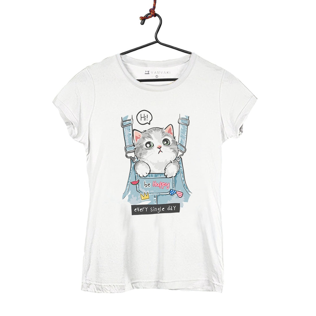 GATO BOLSILLO CAMISETA OVERSIZE MUJER