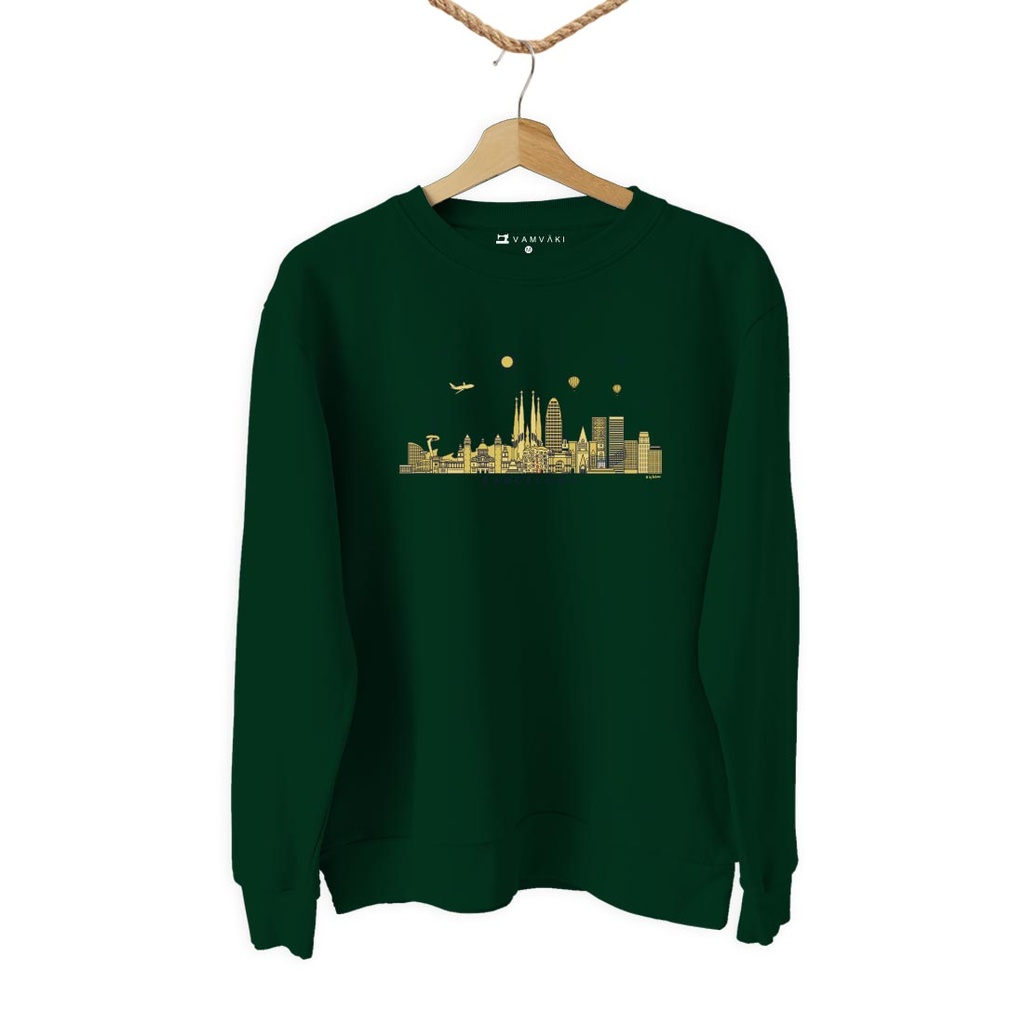 SKYLINE BCN TRANSFER DORADO SUDADERA UNISEX