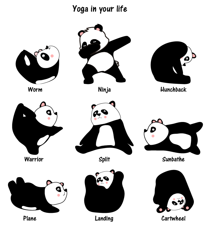 PANDAS YOGA BOLSA TOTE CON BASE