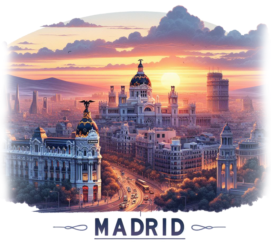 MADRID PANORAMICA DIGI CAMISETA UNISEX