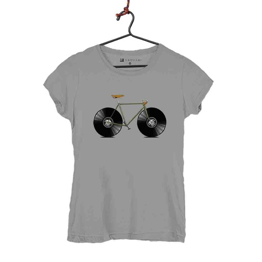 BICI DISCOS CAMISETA MUJER (S, Opalo)