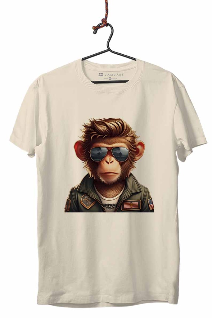 TOP GUN MONKEY DIGI CAMISETA UNISEX