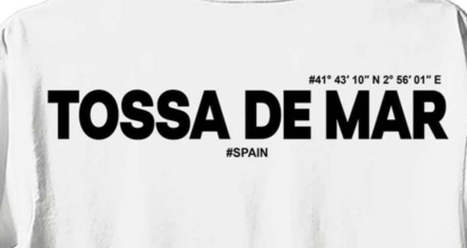 TOSSA COORDENADAS ESPALDA TRANSFER NEGRO SUDADERA UNISEX