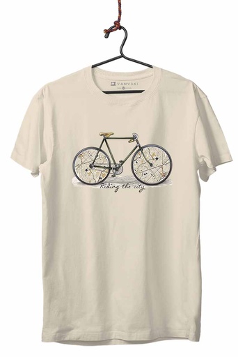 BICI MAPAS CAMISETA UNISEX (XS, Vintage Bl.)