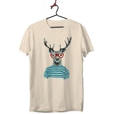 CIERVO CAMISA A RAYAS TRANSFER CAMISETA UNISEX