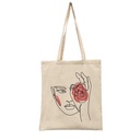 ROSA EN MANO BOLSA TOTE