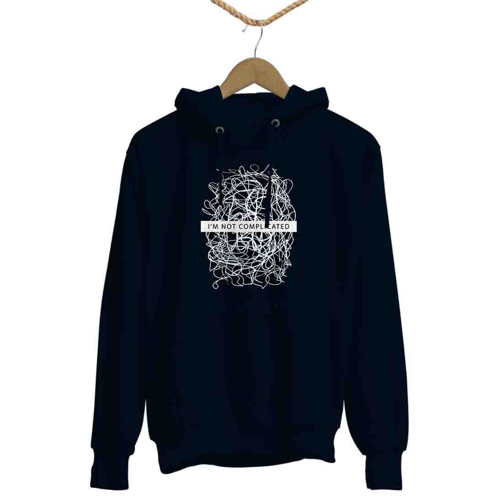 I'M NOT COMPLICATED TRANSFER BLANCO HOODIE UNISEX