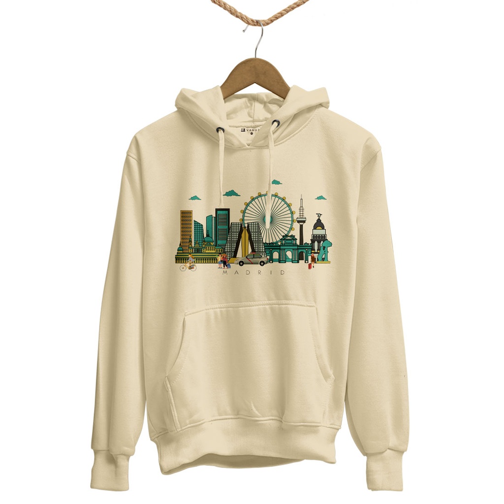 MADRID SKYLINE TRANSFER HOODIE UNISEX