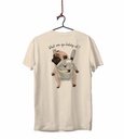 PERRO COLGADO IMPRESION ESPALDA CAMISETA UNISEX